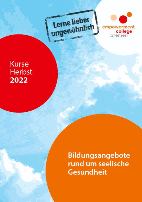 Titelseite dewr Kursbroschüre Herbst 2022